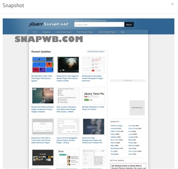 Capture Snapshots of Website